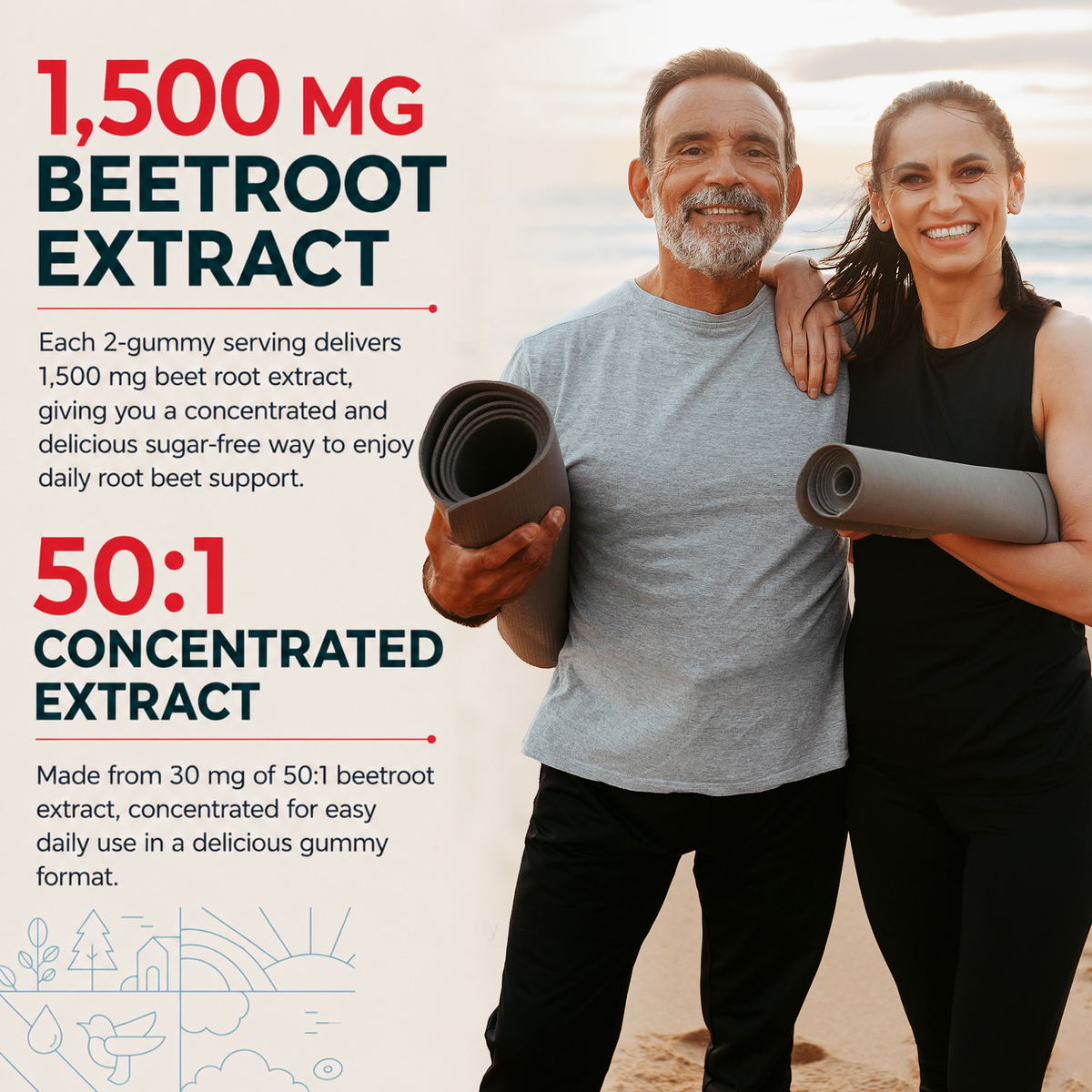 BEET ROOT GUMMIES SUGAR-FREE 1,500mg