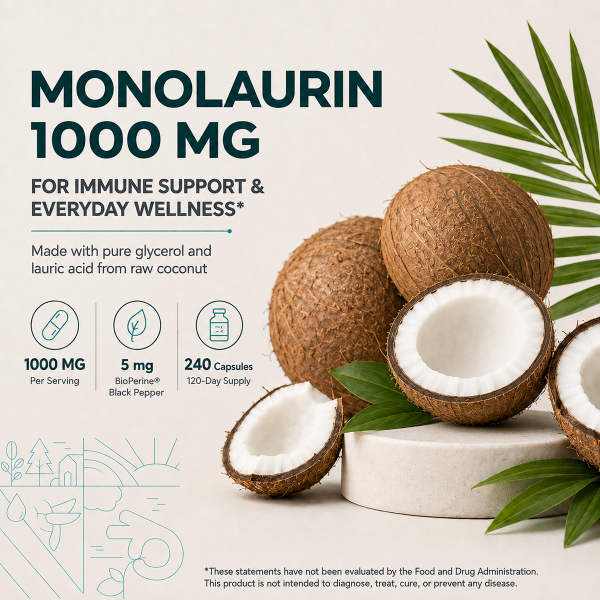 ORGANIC MONOLAURIN 1,000mg