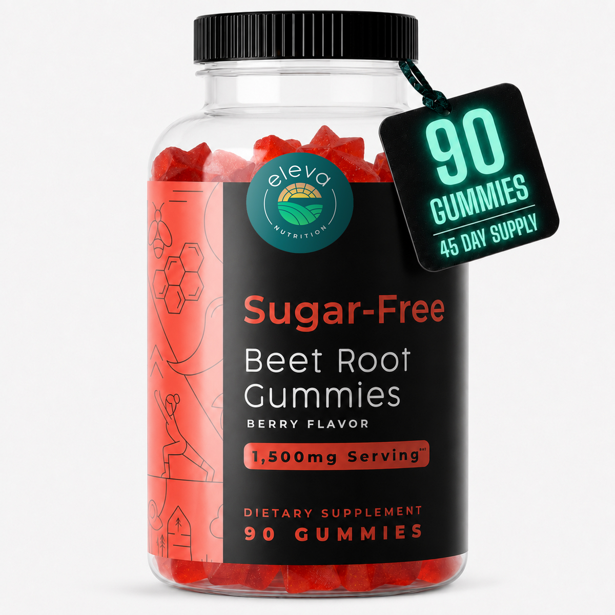 BEET ROOT GUMMIES SUGAR-FREE 1,500mg