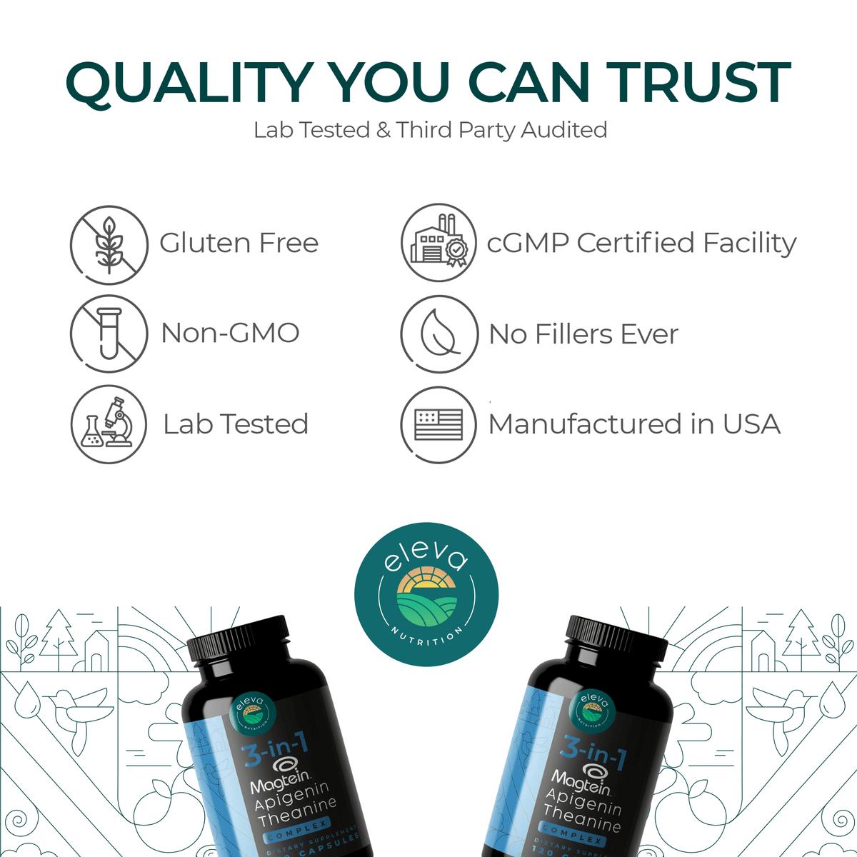 3-in-1 Magtein®, Apigenin, Theanine Sleep Complex Capsules