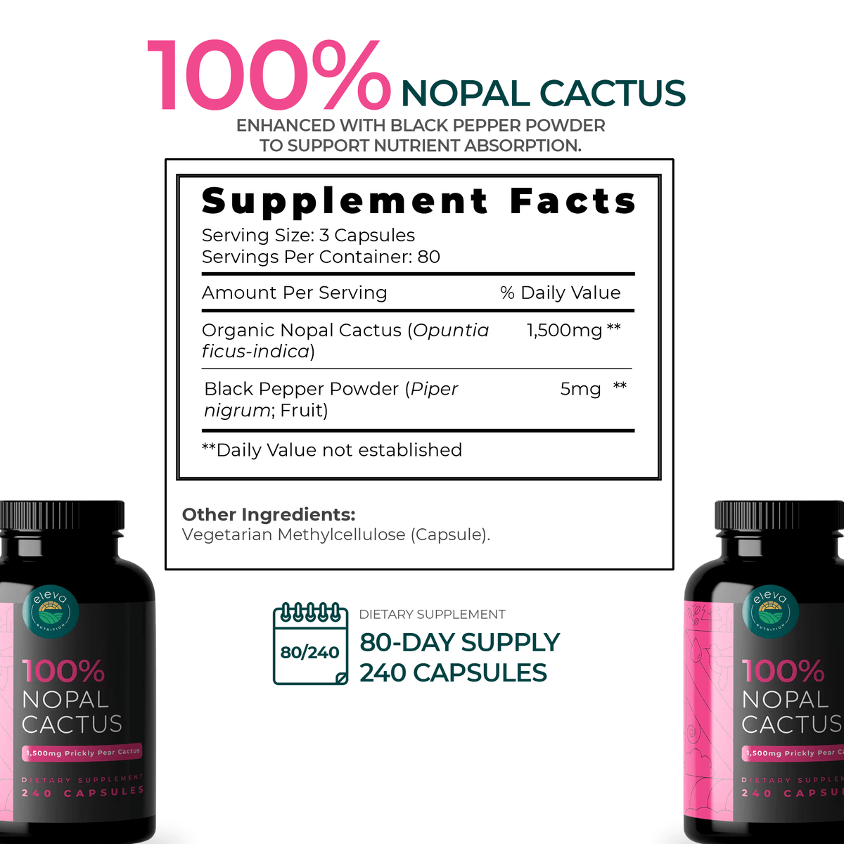 Organic Nopal Cactus Capsules