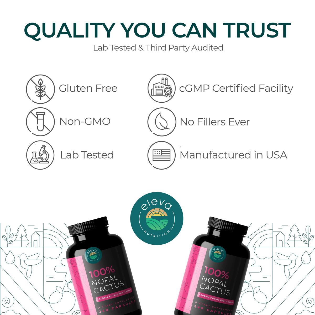 Organic Nopal Cactus Capsules